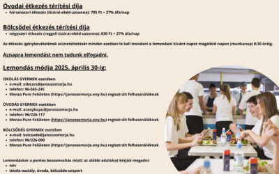 Tájékoztató a gyermekétkeztetés változásairól
